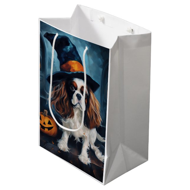 Cavalier Kung Pumpkins Halloween Scary (Framsidan Vinklad)