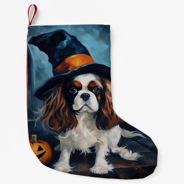 Cavalier Kung Pumpkins Halloween Scary Liten Julstrumpa (Framsidan)