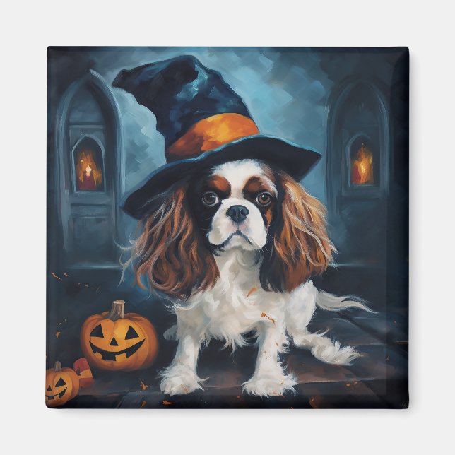 Cavalier Kung Pumpkins Halloween Scary Magnet (Framsidan)