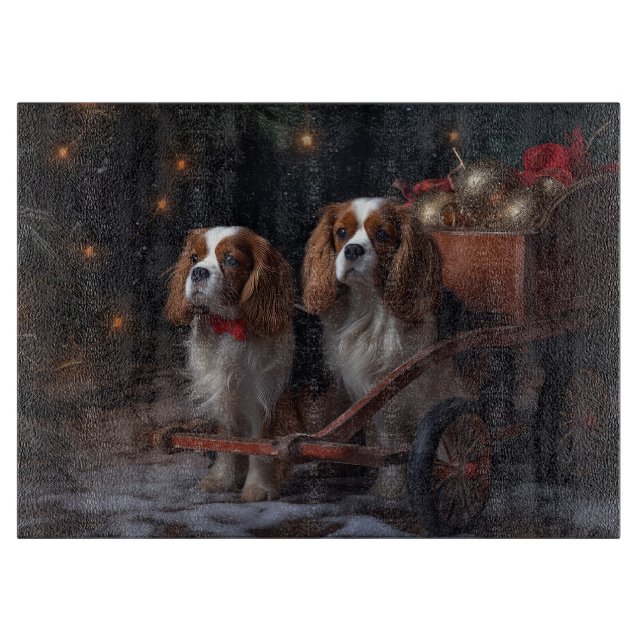 Cavalier Kung Snowy Sleigh-juldekretet (Framsidan)