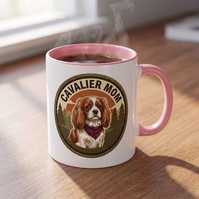 Cavalier Mamma Kaffemugg | King Charles Hund Prese (Skapare uppladdad)