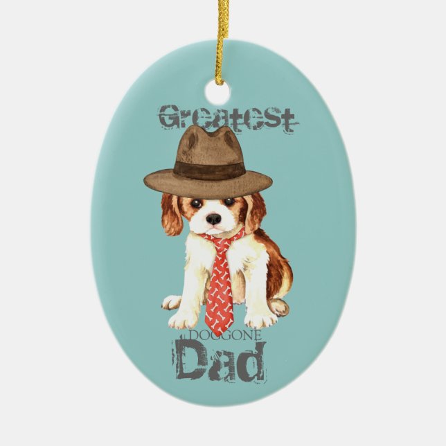 Cavalier Pappa Ceramic Ornament (Framsidan)