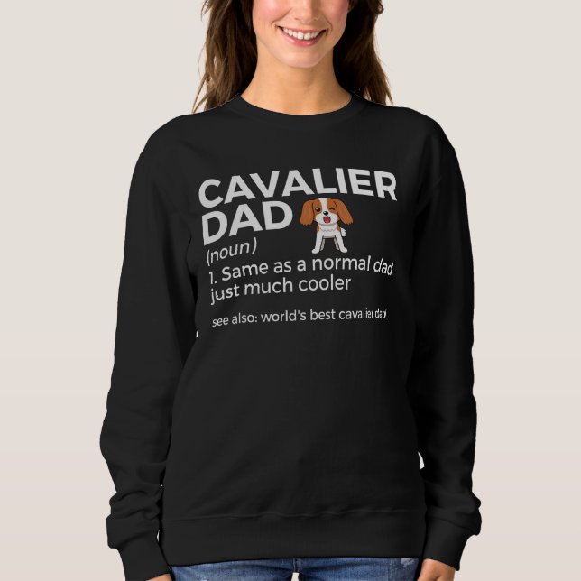 Cavalier Pappa Definition Cavalier Kung Charles Sp T Shirt (Framsida)
