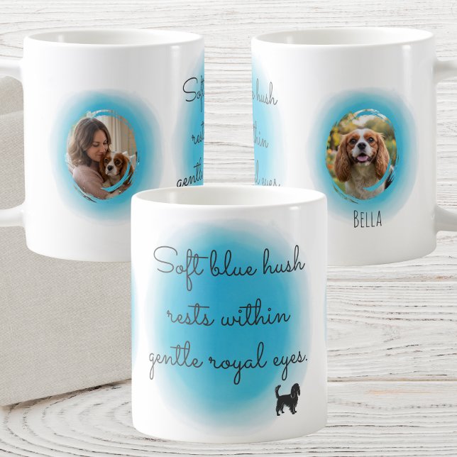 Cavalier Pastellblå Mugg med Anpassade Bilder (Skapare uppladdad)