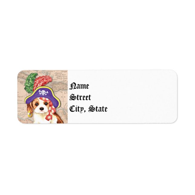 Cavalier Pirat Returadress Etikett (Framsidan)