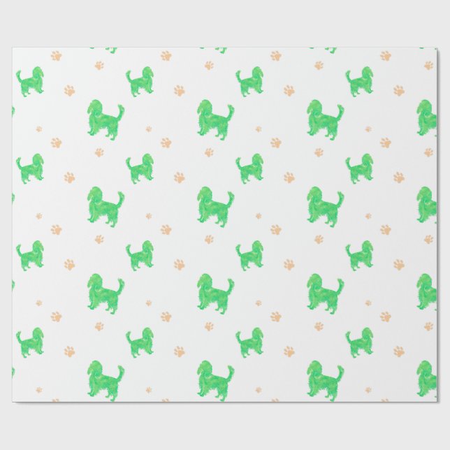 Cavalier Presentpapper – Minimalt Grönt Paket (Platt)
