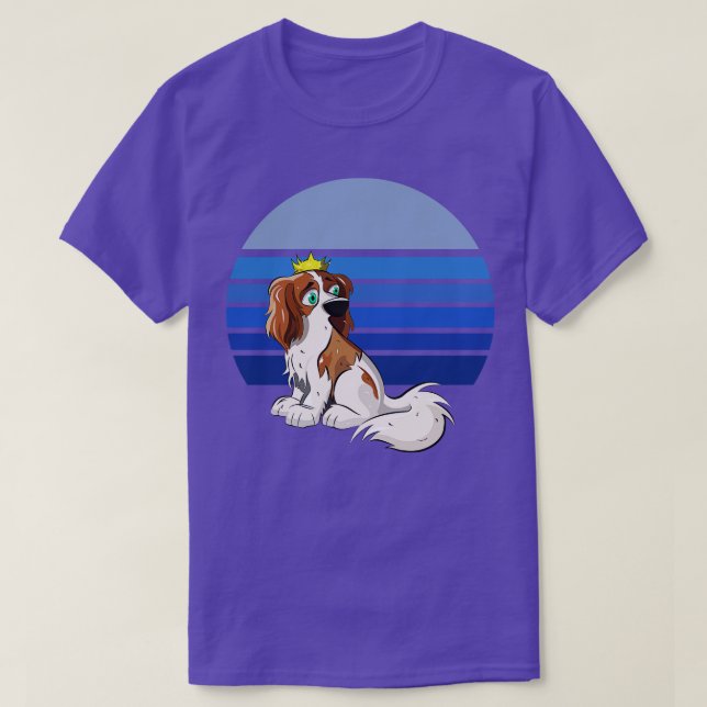 Cavalier Retro Blue T Shirt (Design framsida)