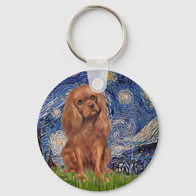 Cavalier (Ruby7) - Stjärnkväll Nyckelring (Framsida)