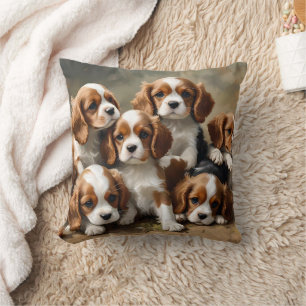 Cavalier Spain Puppies bara för att späda ut. Kudde