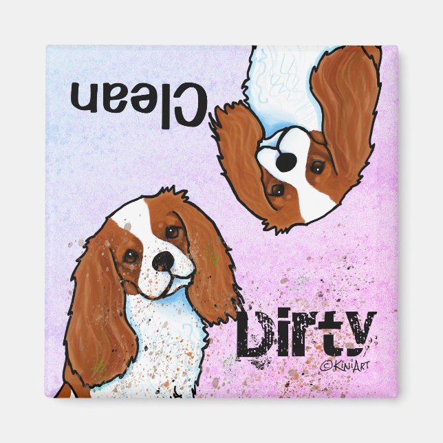 Cavalier Spaniel Diskmaskin magnet (Framsidan)