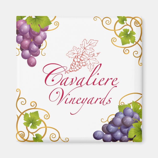 Cavaliere Vineyards Magnet (Framsidan)