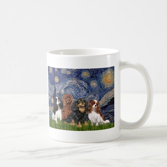 Cavaliers (fyra) - Stjärnnatt Kaffemugg (Höger)