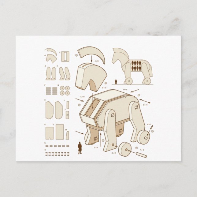 Cavalo de Troia Vykort (Framsida)