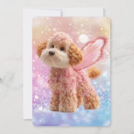 Cavapoo Cavoodle Ängel Fe Birthday Inbjudningar