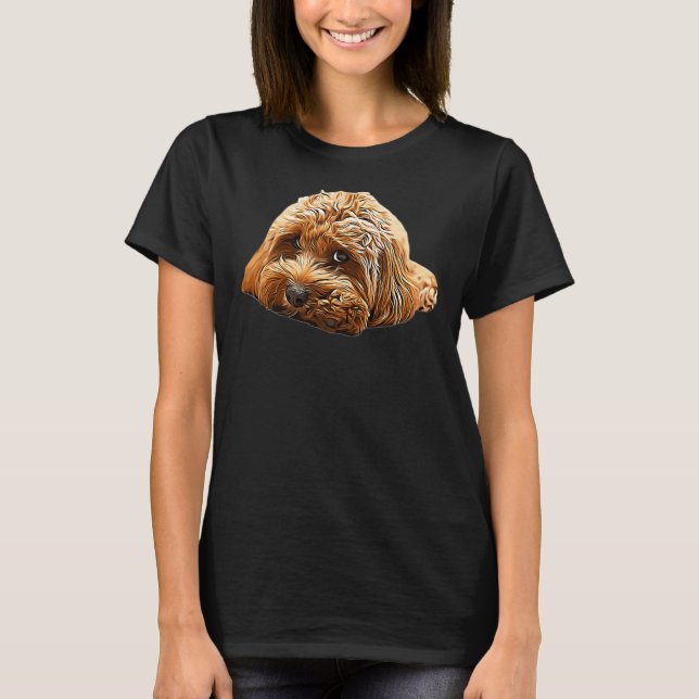 Cavapoo Cavoodle Cockerpoo Puppy Designer Hund Poo T Shirt (Framsida)