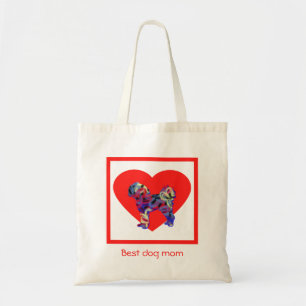 Cavapoo Cavoodle Hund Silhouette Red Best Hund Mam Tygkasse