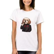 Cavapoo Don – Rolig Mafia Hund Dam T-Shirt