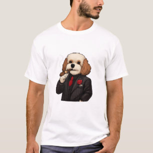 Cavapoo Don – Rolig Mafia Hund Konst T-Shirt