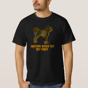Cavapoo English Hund Silhouette Roligt Halloween T Shirt