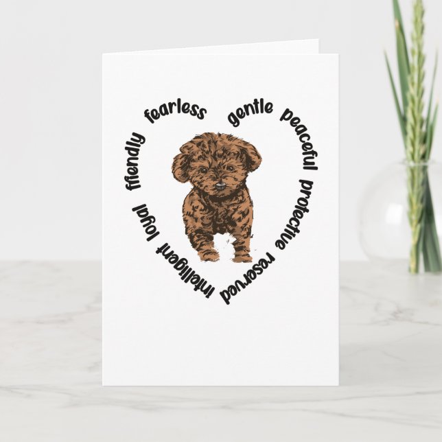 Cavapoo Hund älskare Cavapoo Mamma Cavoodle Hundäg Kort (Framsida)