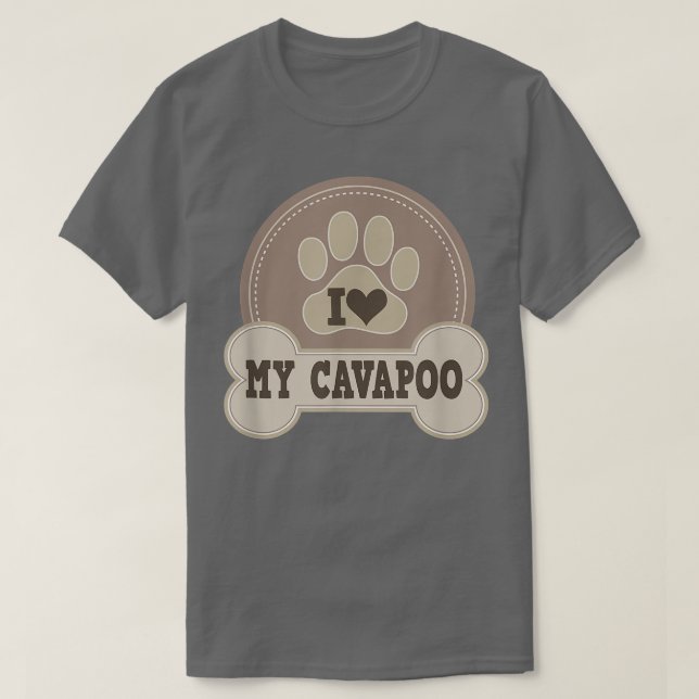 Cavapoo Hund älskare Pet Owner Gift T Shirt (Design framsida)