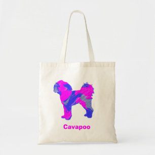 Cavapoo Hund Crazy Shock rosa & Blue Tygkasse