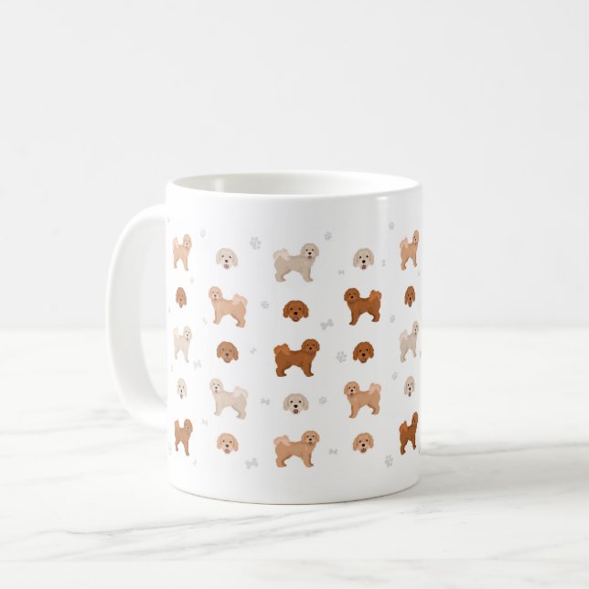 Cavapoo hund, en gåva till hund's älskare kaffemugg (Framsida vänster)