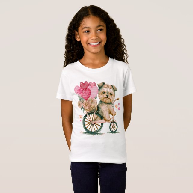 Cavapoo Hund Hearts Valentine Day Hund älskare T Shirt (Hel framsida)