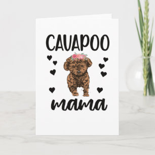 Cavapoo Hund Mamma Cavoodle Hund älskare Cavapoo M Kort