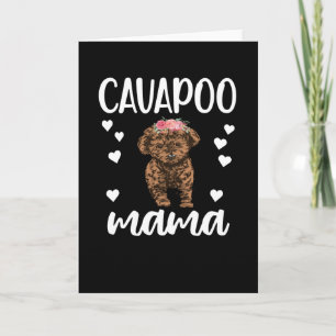 Cavapoo Hund Mamma Cavoodle Hund älskare Cavapoo M Kort