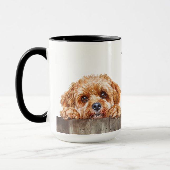 Cavapoo Hund Mugg (Vänster)