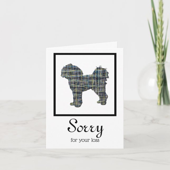 Cavapoo Hund Pet Sympathy Card Kort (Framsida)