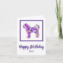Cavapoo Hund Silhouette Cute PPY&B Birthday