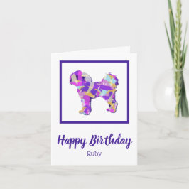 Cavapoo Hund Silhouette Cute PPY&B Birthday Kort