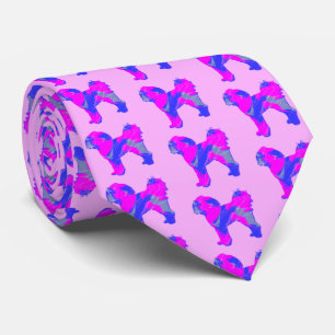 Cavapoo Hund Silhouette Rosa & Blue Ljus rosa Slips