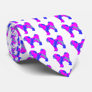Cavapoo Hund Silhouette Rosa & Blue White Nacke Slips