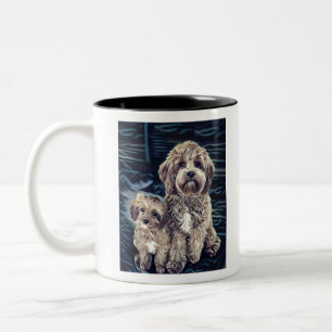 Cavapoo Hundar Cute Adress Två-Tonad Mugg