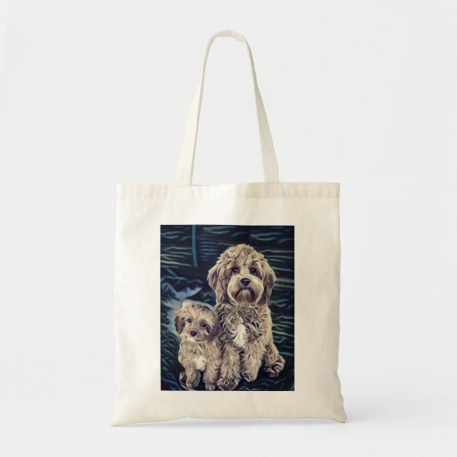 Cavapoo Hundar Cute Adsible Tygkasse (Framsidan)