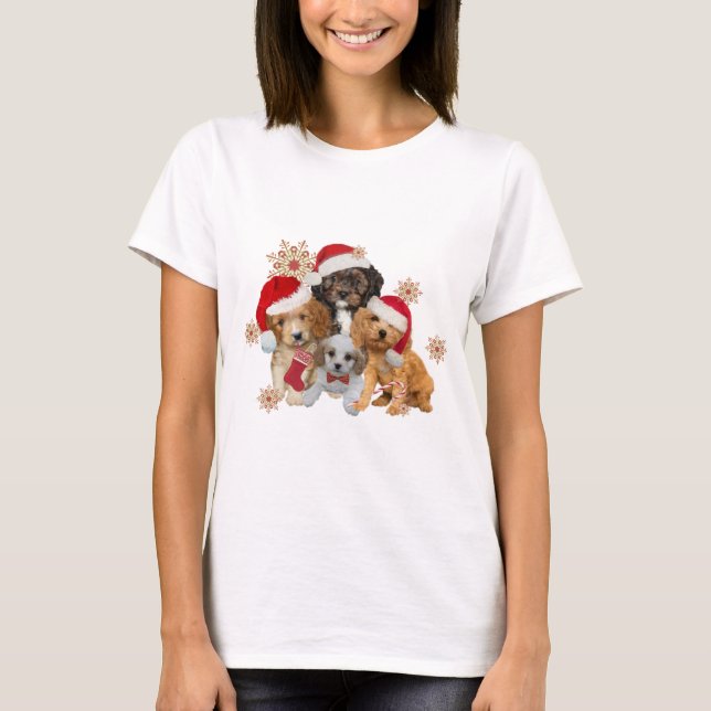 Cavapoo julapparat tee shirt (Framsida)