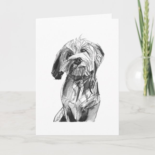 Cavapoo-kol Greeting Card, Present till hundälskar Kort (Framsida)