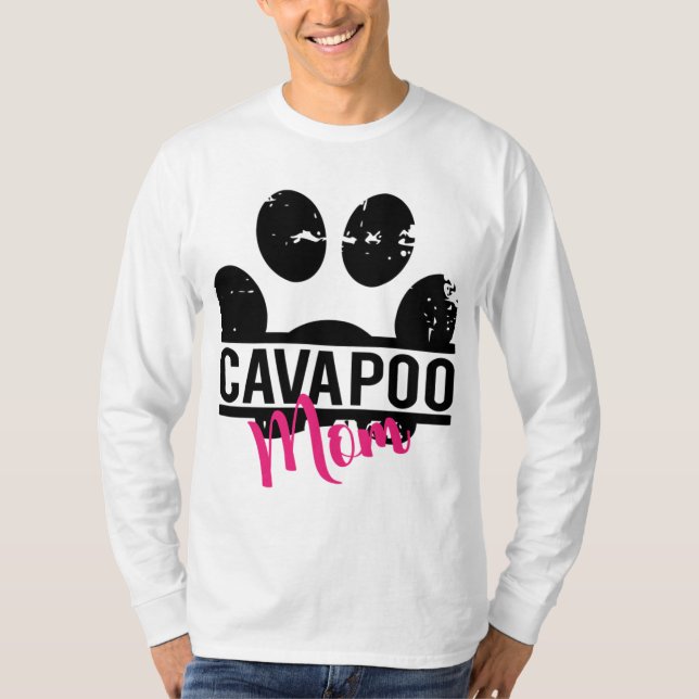 Cavapoo Mamma Hund aveln Djurälskare Gift för henn T Shirt (Framsida)