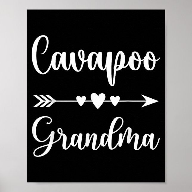 Cavapoo Mormor Roligt Cavapoo Hundälskare Present Poster (Framsidan)