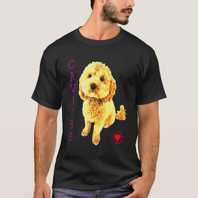 Cavapoo Puppy Hund Kor Noodle Toppen Cute B T Shirt (Framsida)