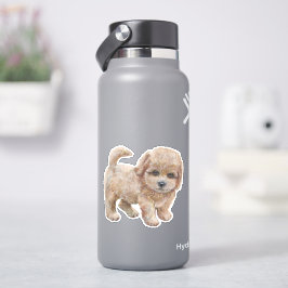 Cavapoo Puppy Tecknad hund Sticker Klistermärken