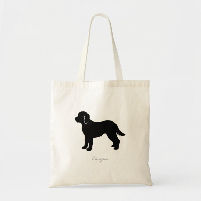 Cavapoo silhouette tygkasse (Framsidan)