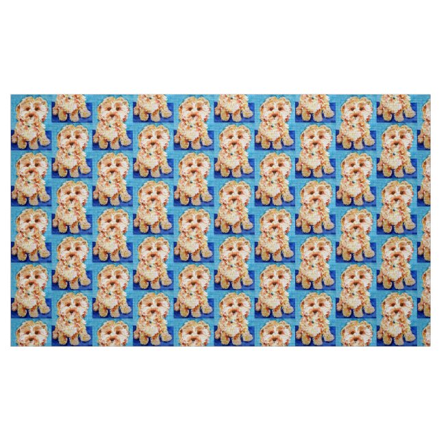Cavapoo valp "Ollie". Tyg (Fat Quarter)