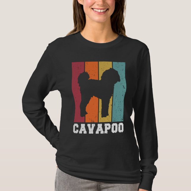 Cavapoo Vintage  2 T Shirt (Framsida)
