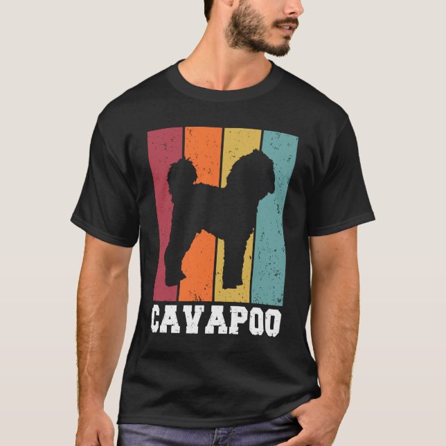 Cavapoo Vintage  2 T Shirt (Framsida)