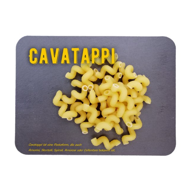 Cavatappi Italienisches Restaurant Rezept zutat Magnet (Horisontell)