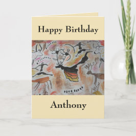 Cave Art Abstrakt Birday Kort